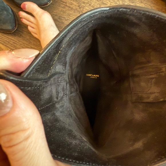 Saint Laurent black suede western boots - Picture 6 of 9